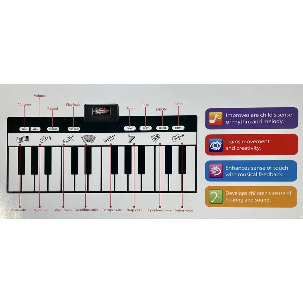 New Giant Floor Piano foldable mat Musical Instrument Toy 70